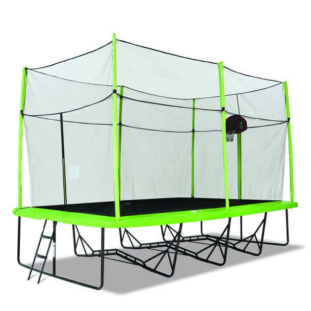 Jumpking 16' Rectangle Backyard Trampoline with Safety Enclosure Wayfair